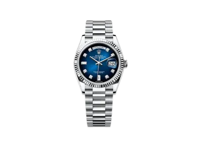 ROLEX Day-Date 36mm Platinum 128236 "Blue Ombre"