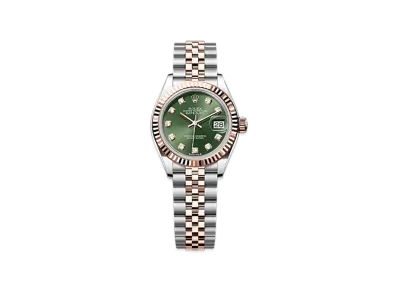 ROLEX Lady-Datejust 28mm Oystersteel & Everose Gold 279171 "Olive Green"