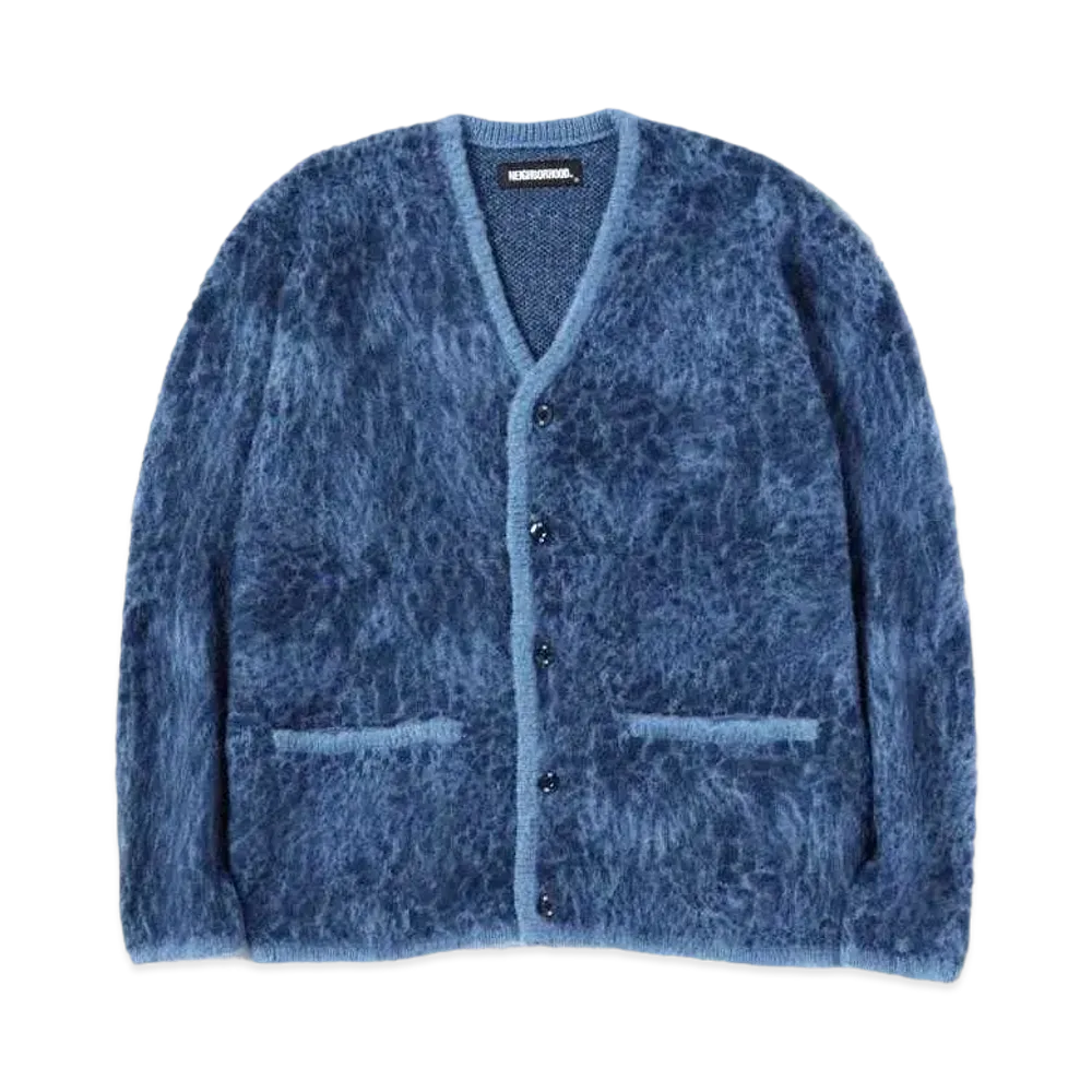 NEIGHBORHOOD MOHAIR CARDIGAN / AN-KNIT . LS "Blue"