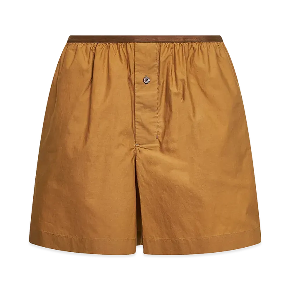 LEMAIRE Women's Poplin Shorts "Camel"