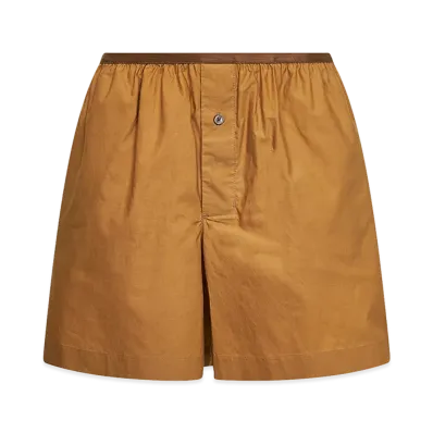 LEMAIRE Women's Poplin Shorts "Camel"