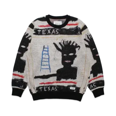 WACKO MARIA Jean-Michel Basquiat / Jacquard Sweater "One"