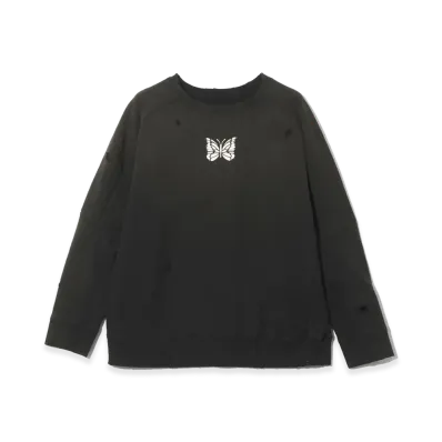 NEEDLES Deconstructed Sweat Shirt "Black"