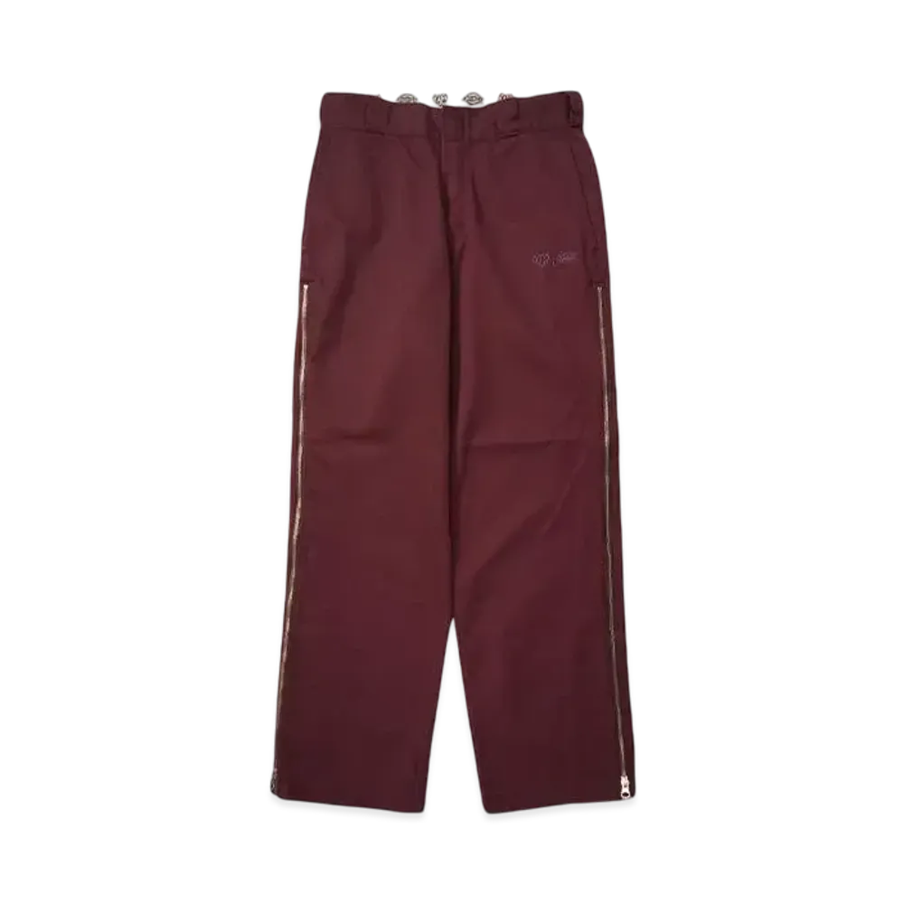 HTH Dickies x HTH Side zip wide pants "BORDEAUX"