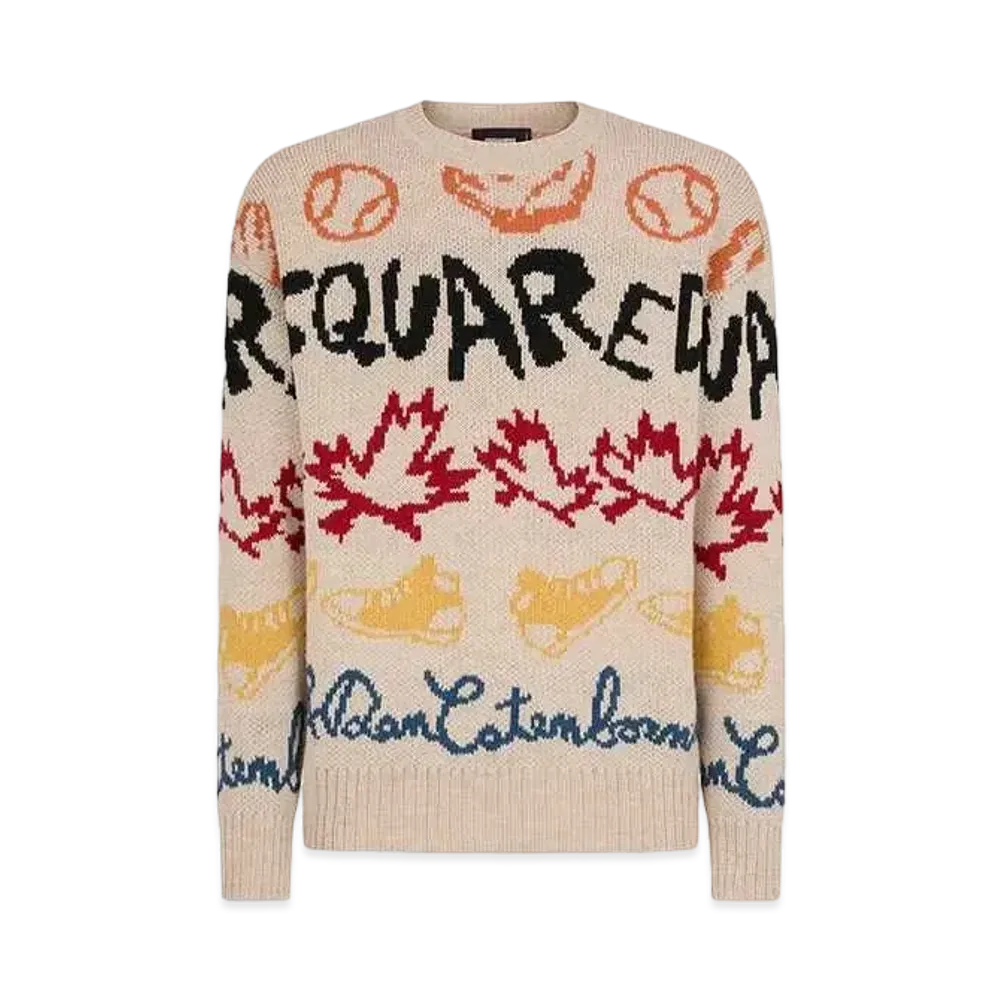 Dsquared2 Baseball Knit Crewneck Pullover "Multicolor"