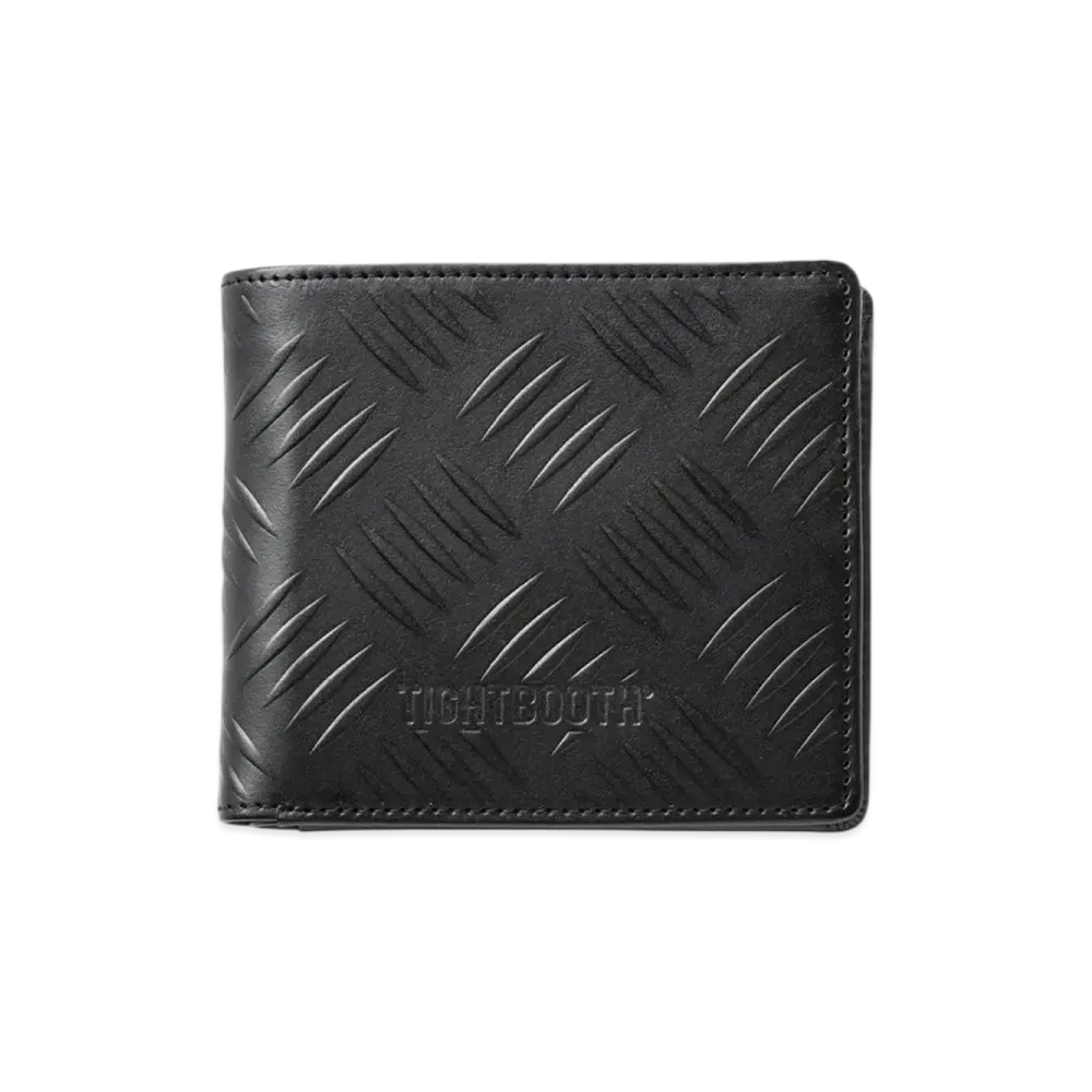 TIGHTBOOTH Checker Plate Leather Bifold Wallet "Black"