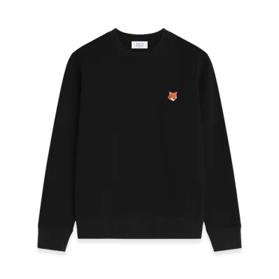 Maison Kitsune Fox Head Regular Sweatshirt "Black"