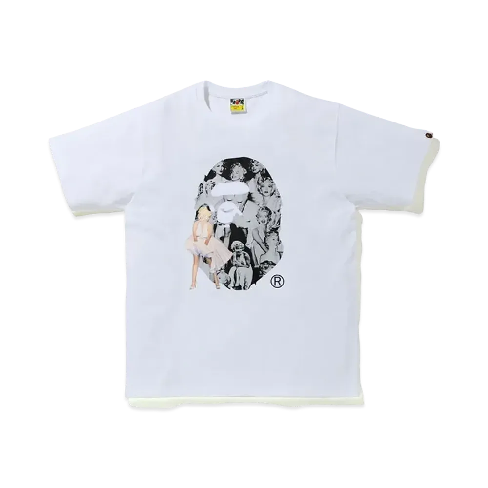 A BATHING APE / Marilyn Monroe Big Ape Head Tee "White"