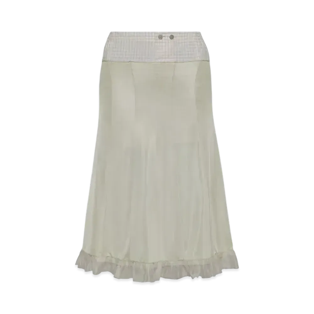 Maison Margiela Women's Anonymity of The Lining Skirt "Aloe/Beige"
