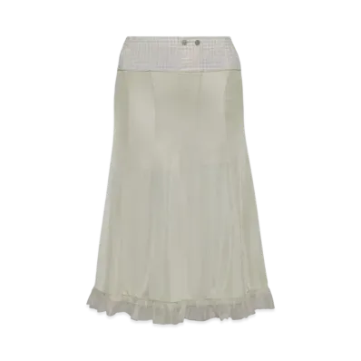 Maison Margiela Women's Anonymity of The Lining Skirt "Aloe/Beige"
