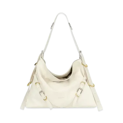 GIVENCHY Medium Voyou Bag In Leather "Ivory"