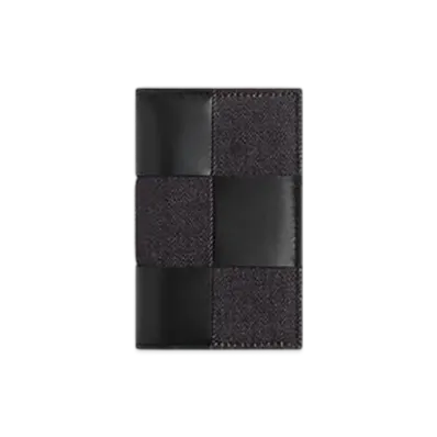 Bottega Veneta Cassette Flap Card Case "Dark Indigo/Black"
