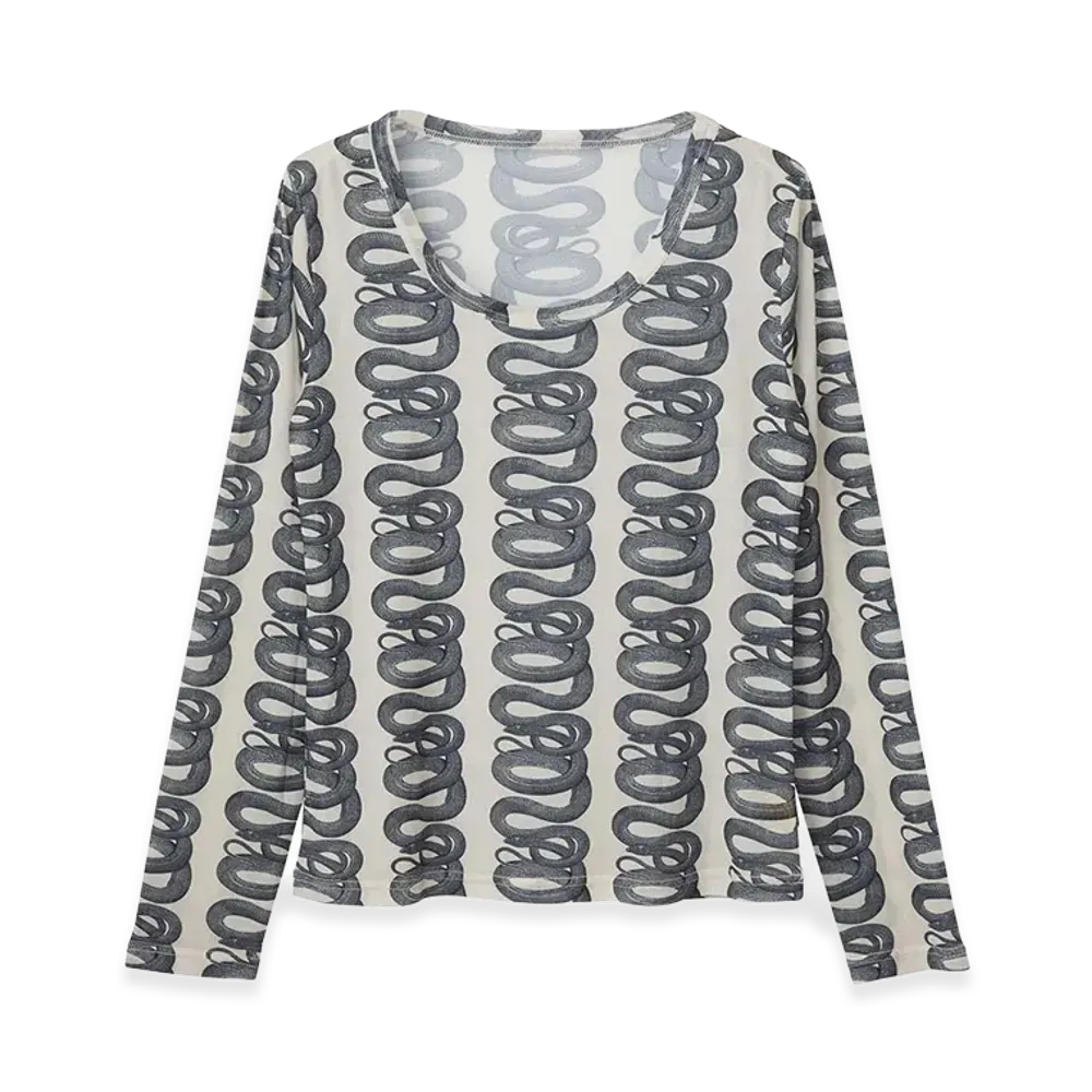 HYSTERIC GLAMOUR Women's Snake Loop T-Shirt "White"