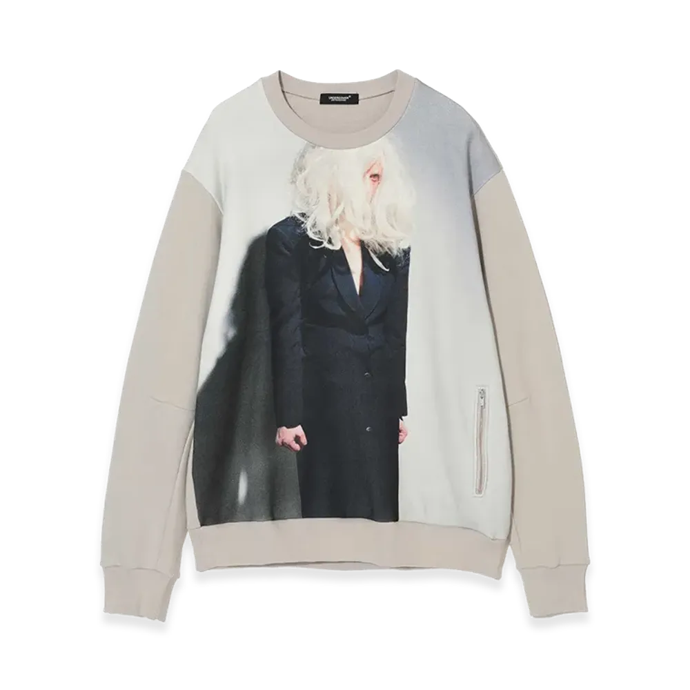 UNDERCOVER x Cindy Sherman Cashmere Blend Cotton Sweat Pullover "Light Beige Gray"