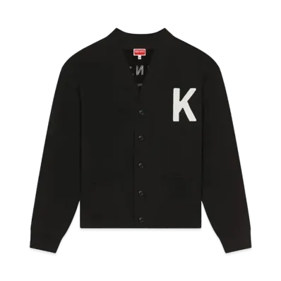 KENZO 'VARSITY JUNGLE' Elephant Cardigan Mens "Black"