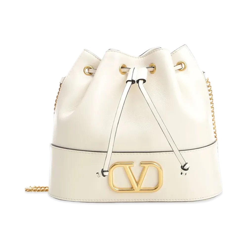 Valentino Women's Mini Bucket With "Vlogo" "White"