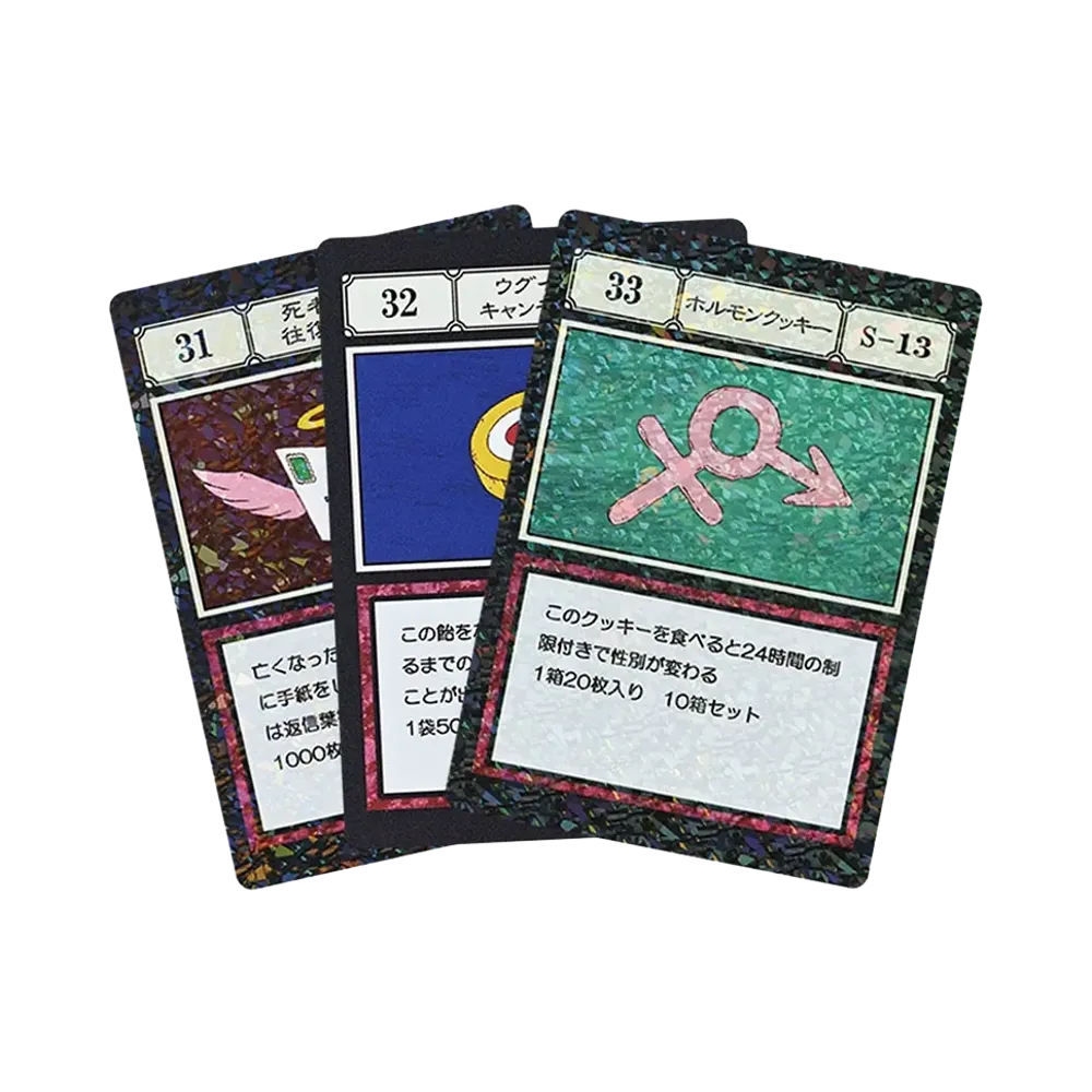 BANDAI "Ichiban Kuji" -HUNTERxHUNTER GREED ISLAND 2- L Prize G.I. Designated Pocket Card Postcard to the Deceased / Nightingale Candy / Hormone Cookies [31][32][33]