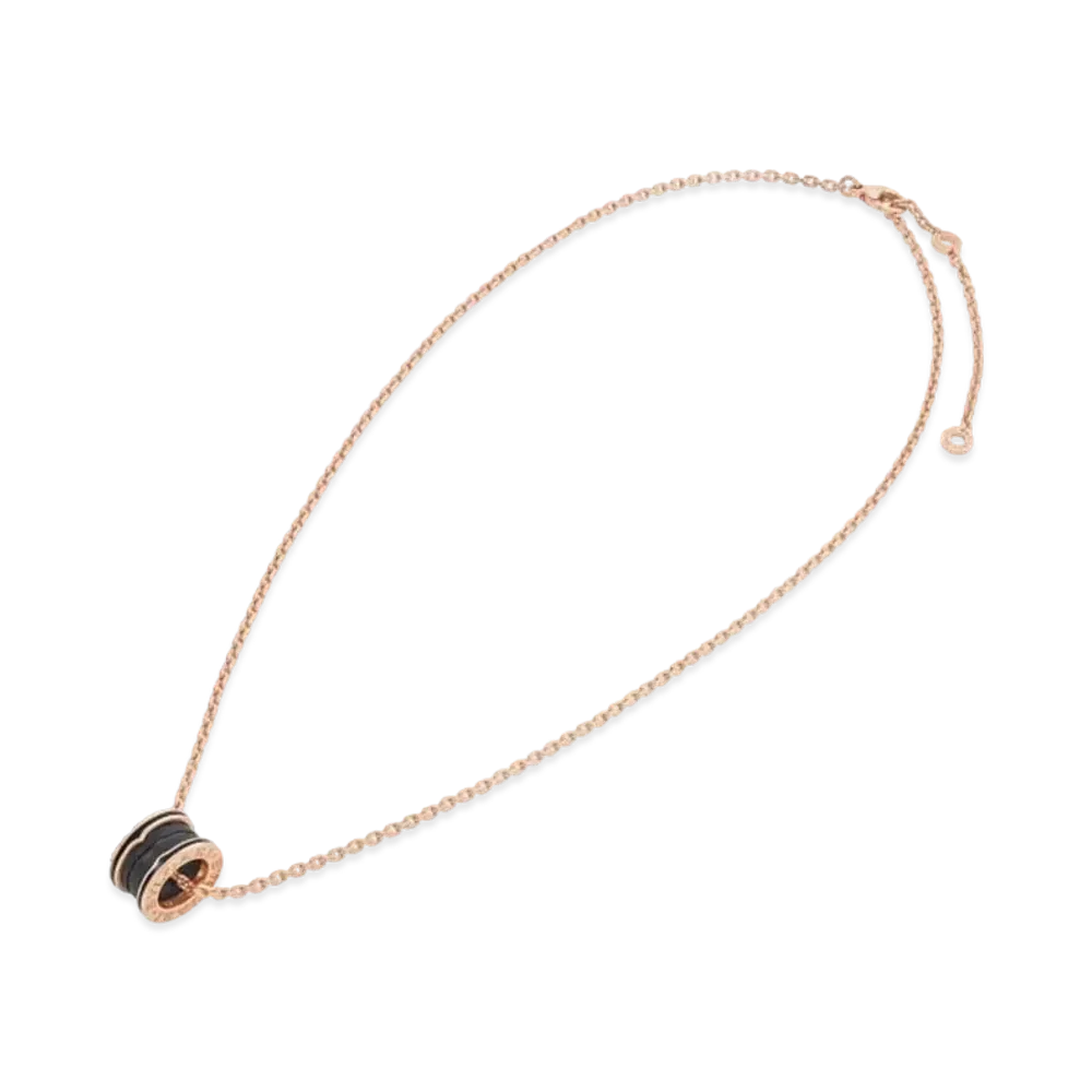 BVLGARI B.Zero1 Necklace "Black/Pink Gold Ceramic"