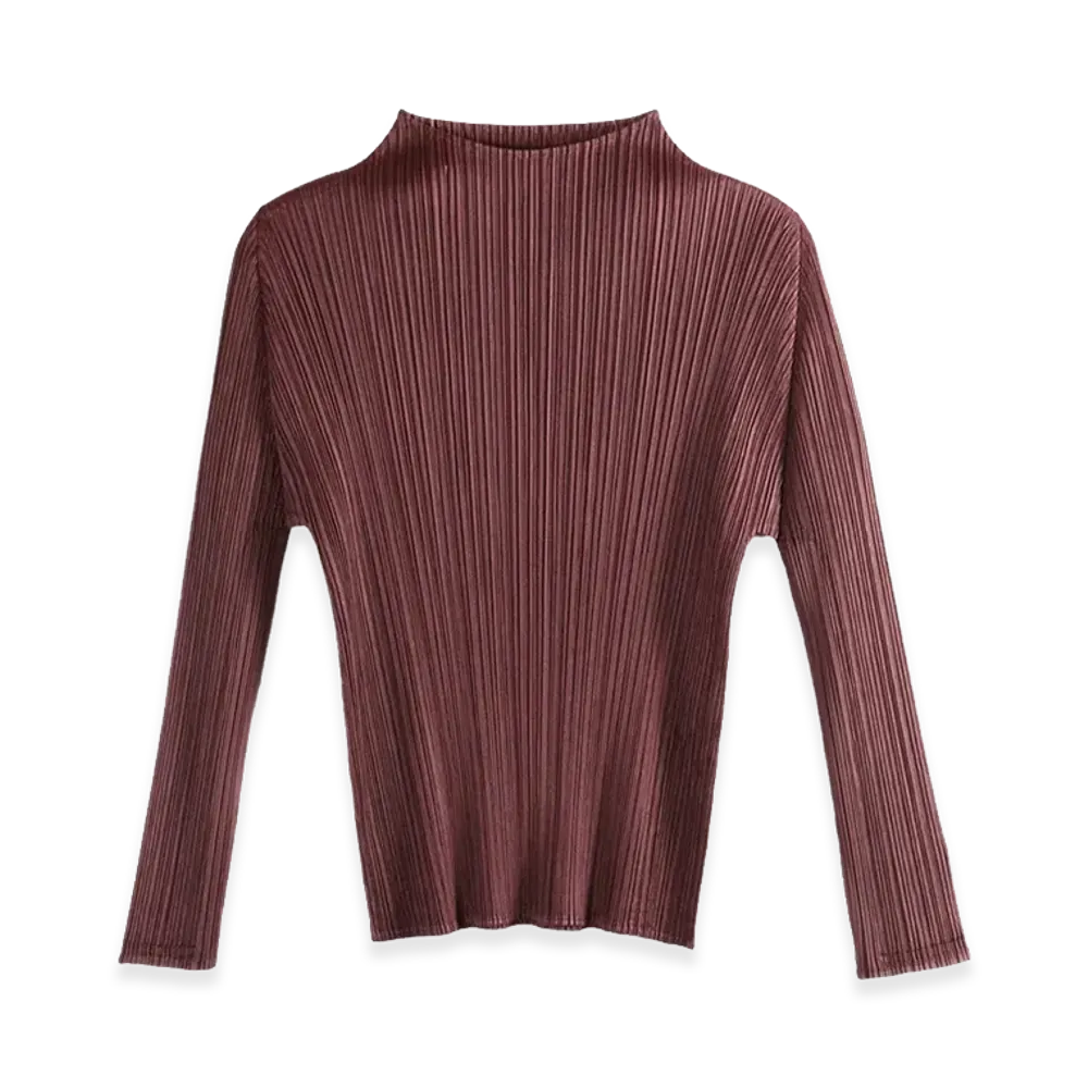 PLEATS PLEASE ISSEY MIYAKE Women's Top "Brown"