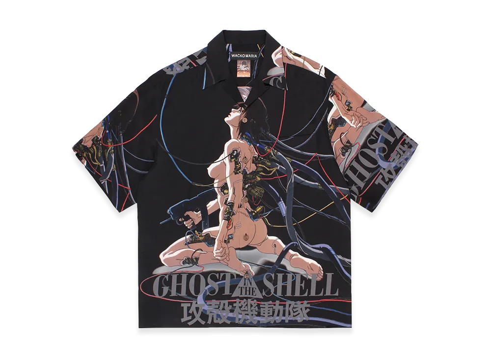 WACKO MARIA x Ghost In The Shell Hawaiian Shirt "Black"