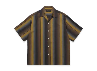 WACKO MARIA Ombre Stripe Open Collar Shirt "Yellow"