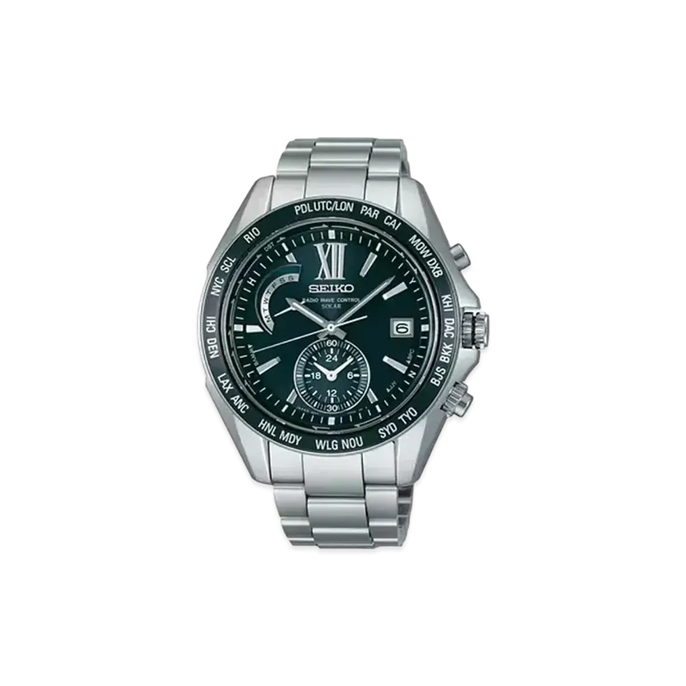 SEIKO Brights Solar Radio World Time "Green" SAGA097