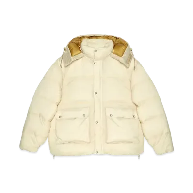 Gucci x The North Face Woman BONDED 71 SIERRA PARKA CROPPED "Natural"