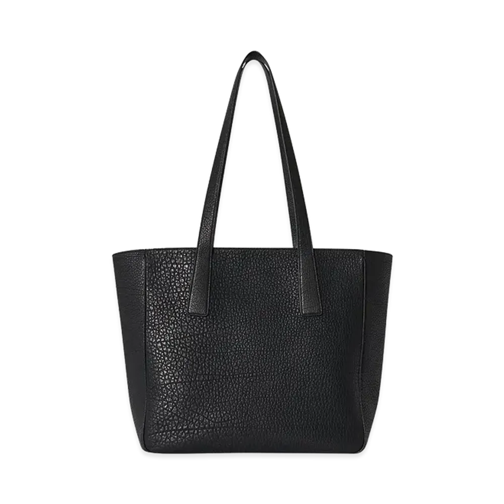 The Row Hector Leather Tote Bag "Black"