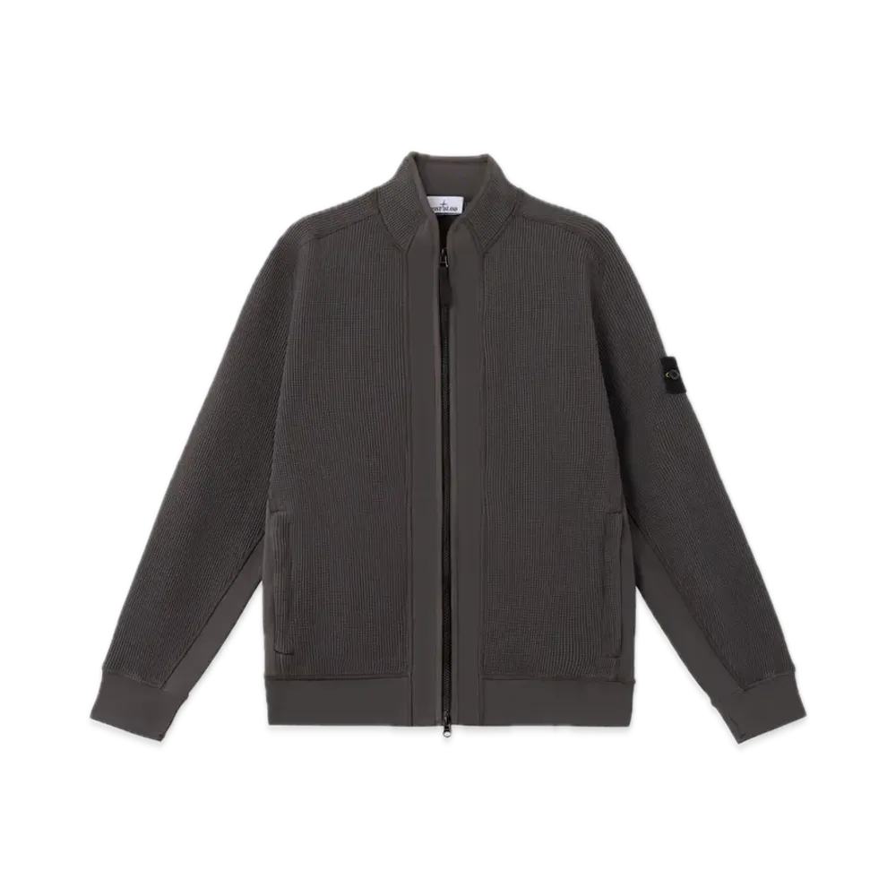 Stone Island 6100007 Organic Cotton Waffle Fleece "Charcoal Gray"