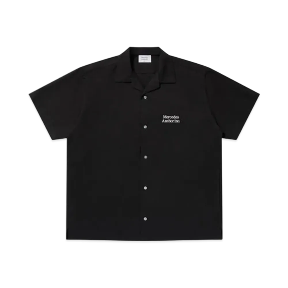 Mercedes Anchor inc. S/S Open Collar Shirt "Black"