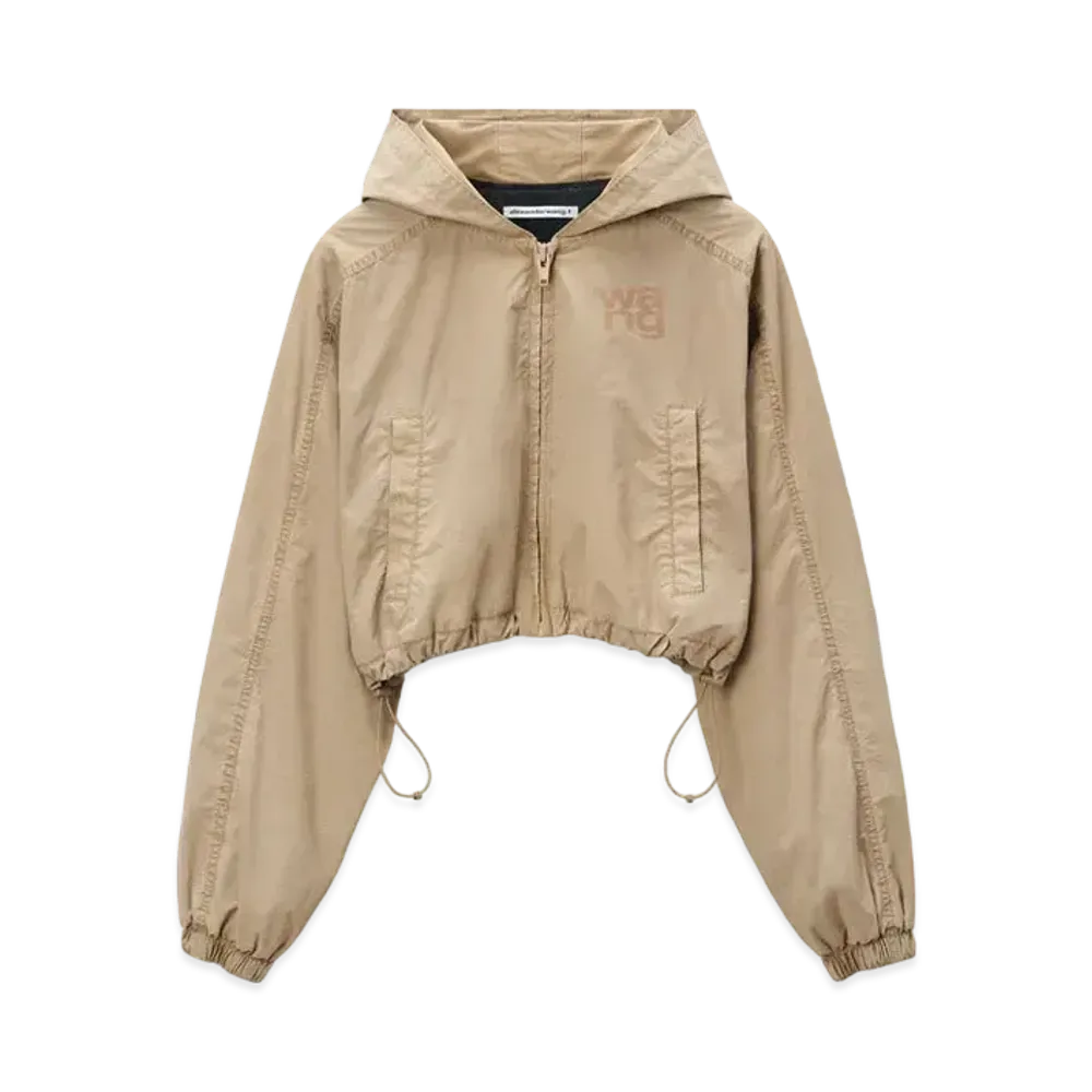 Alexander Wang Logo Cropped Bomber Jacket "Safari"