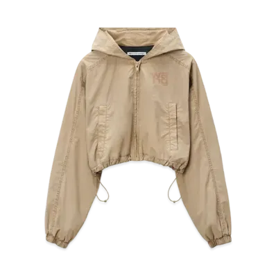 Alexander Wang Logo Cropped Bomber Jacket "Safari"
