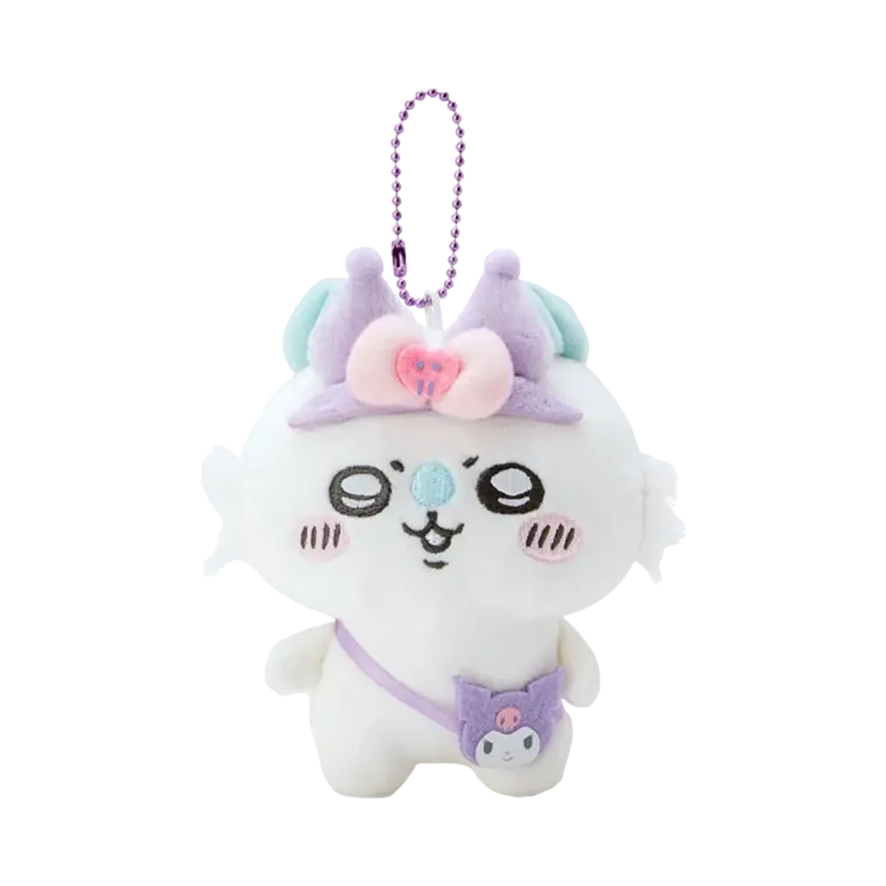Sanrio -Chiikawa- Chiikawa x Sanrio Characters Mascot Holder (Momonga x Kuromi)