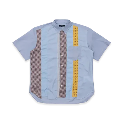 COMME des GARCONS HOMME Cotton Check Multi Fabric "White/Sax/Navy/Mix"
