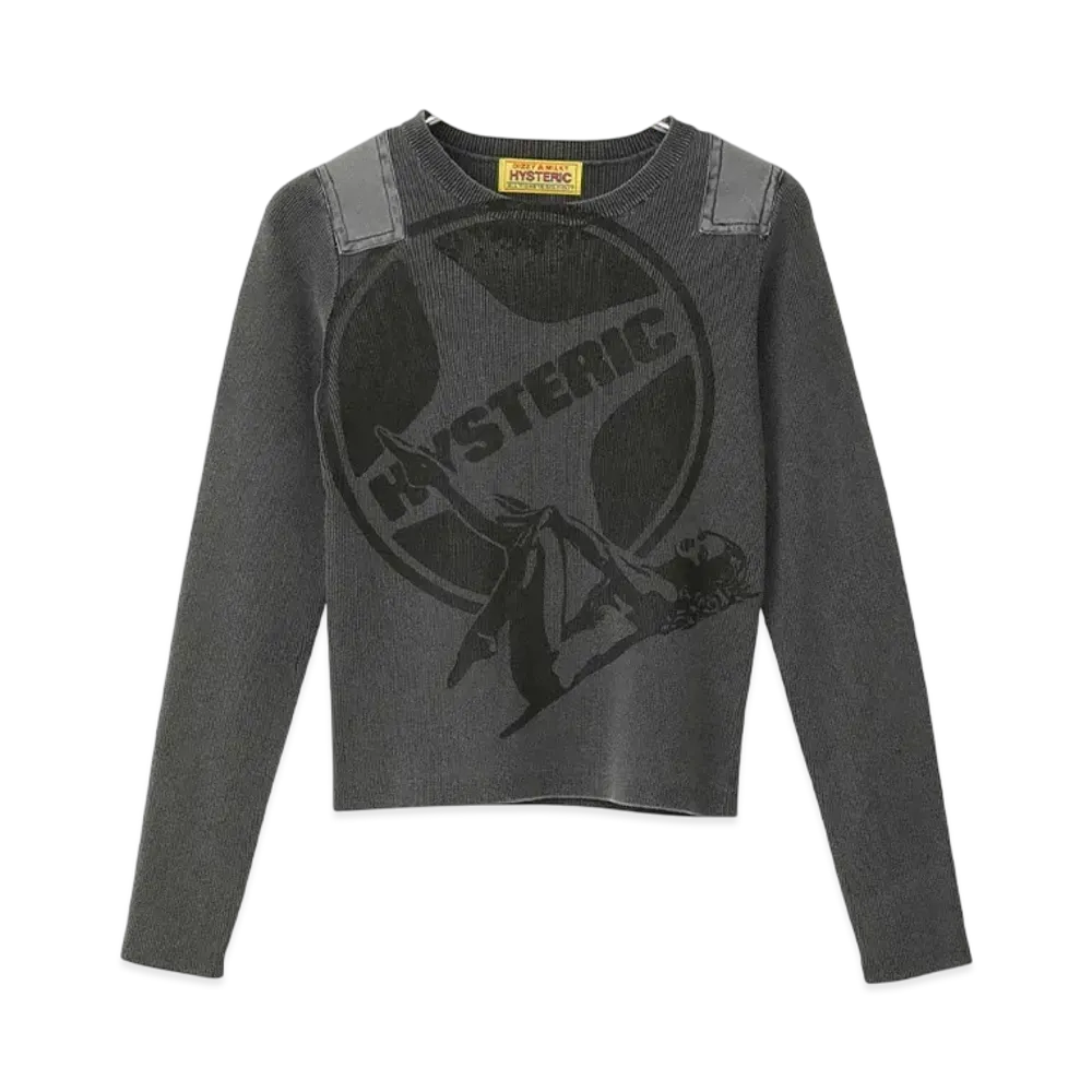 HYSTERIC GLAMOUR Leisure Woman Short Length Pullover "Black"