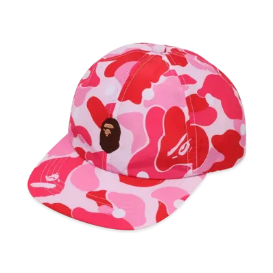 A BATHING APE Abc Dot Camo One Point Panel Cap "Pink"