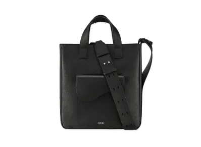 Dior Saddle Tote Bag Grained Calfskin "Black"