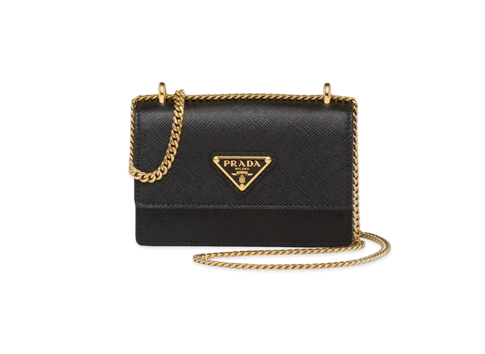 PRADA Saffiano Leather Card Holder "Black"