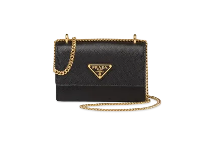PRADA Saffiano Leather Card Holder "Black"