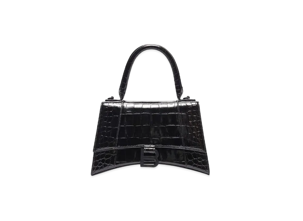 BALENCIAGA Women's Hourglass XS Top Handle Bag "Black"