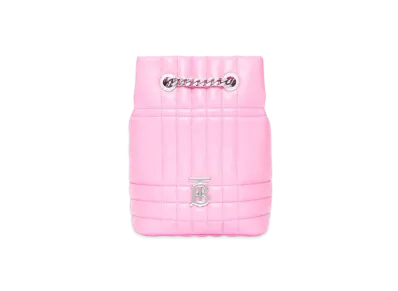 Burberry Mini Quilting Lambskin Lola Backpack "Primrose Pink"