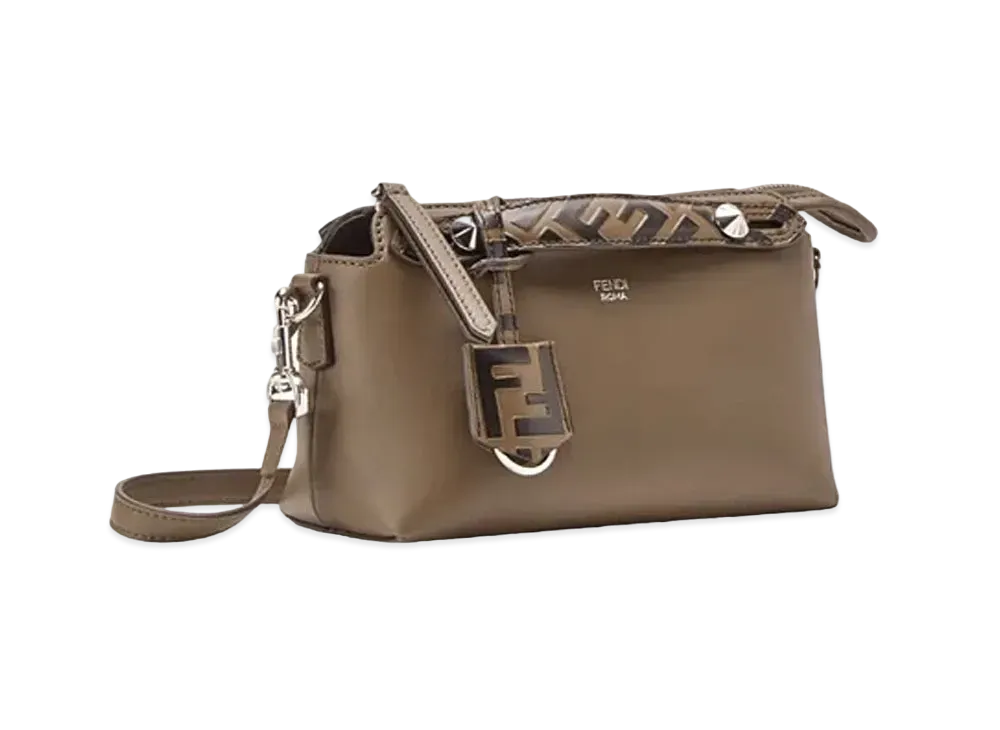 FENDI By The Way Mini Small Leather Boston Bag "Brown"