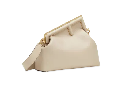 FENDI Fendi First Medium Leather Bag "Gray"