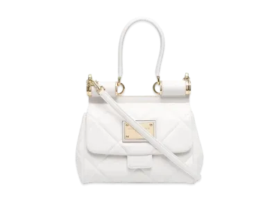 Dolce&Gabbana Nine Tissy Bag Medium Matrasse Aria Calfskin "White"