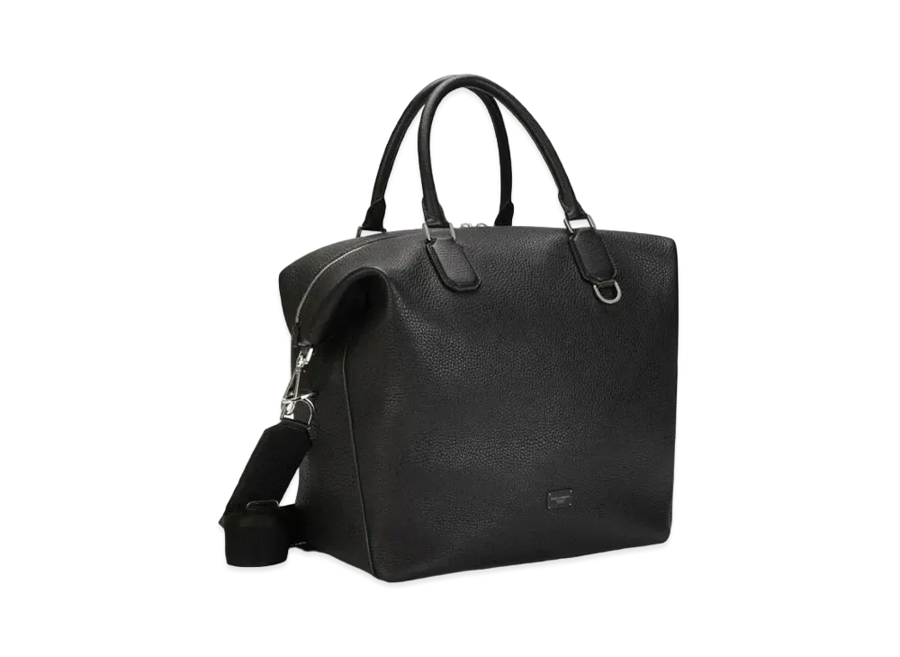 Dolce&Gabbana Palermo Shopping Bag Hanmard Calfskin Logo Plate "Black"