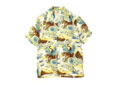 THE REAL McCOY'S RAYON HAWAIIAN SHIRT / FLYING TIGERS "Yellow"