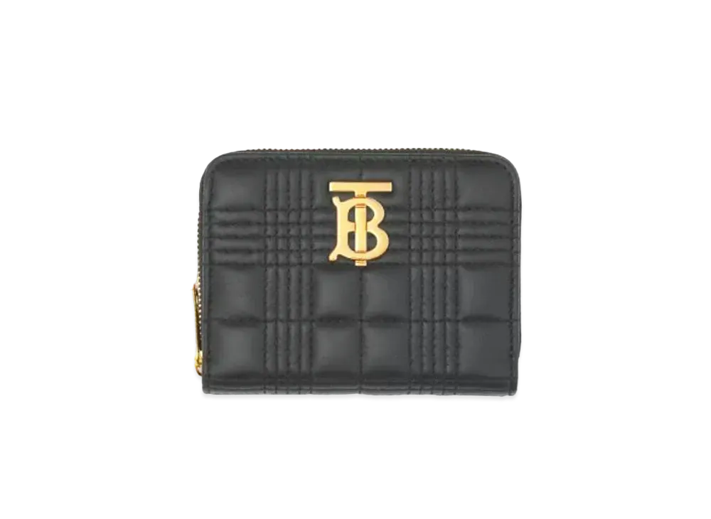 BURBERRY Quilted Lambskin Lola Zip Wallet "Black"