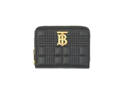 BURBERRY Quilted Lambskin Lola Zip Wallet "Black"