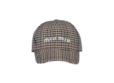 MIU MIU Print Fabric Baseball Cap "Beige"