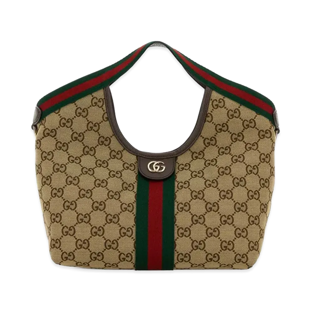 GUCCI Women's Embroidered Canvas Small Gucci Giglio Handbag "Printed"
